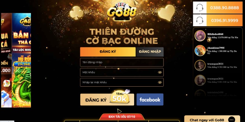 Go88 là một nhà cái game bài trực tuyến uy tín